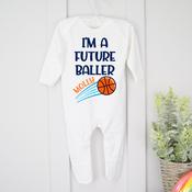 Personalised Sport Baby Grow-Future Baller