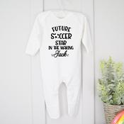 Personalised Sport Baby Grow-Future Soccer Star