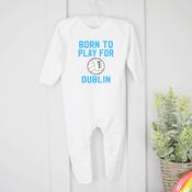Personalised Sport Baby Grown - Born To Play For GAA Football (Your County/Club)