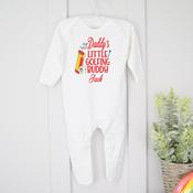 Personalised Sport Baby Grow- Daddy's Little Golfing Buddy image