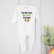 Personalised St.Patrick's Day Baby Grow-I'm Not Just Cute image