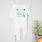 Personalised Baby Grow-All Details (Blue Or Pink)