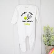 Personalised Sport Baby Grow-Future Tennis Partner image