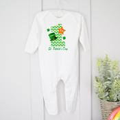 Personalised St.Patrick's Day Baby Grow-1st St.Patrick's Day image