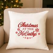 Personalised With Christmas Cushion-Snowflake