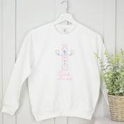 Personalised Confirmation Sweatshirt-Decorative Cross image