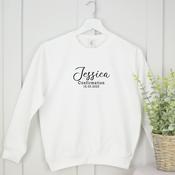 Personalised Confirmation Sweatshirt-Name &amp;amp; Date image