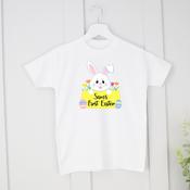 Personalised Easter T-Shirt-Easter Bunny Banner(Multiple Colours) image