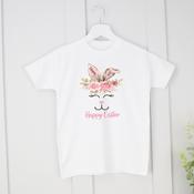 Personalised Easter T-Shirt-Bunny Face image