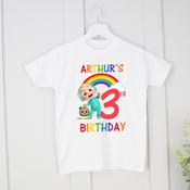 Personalised Kids Birthday T-Shirt-Coco Colourful image