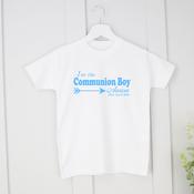 Personalised Communion T-Shirt-Boy Arrow image