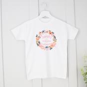 Personalised Confirmation T-shirt -Flower Wreath image