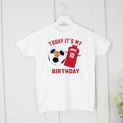 Personalised Kids Birthday T-Shirt-Football Your Team image