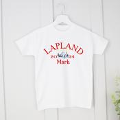 Personalised Holiday T-Shirt-Lapland Santa Village Colourful image