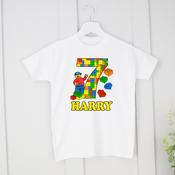 Personalised Kids Birthday T-Shirt-Blocks image