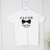 Personalised Wedding T-Shirt - Page Boy Dickie Bow image