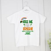 Personalised St.Patrick's Day T-Shirt-Kiss Me I'm Irish image