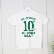 Personalised Kids Birthday T-Shirt-Try-Mendous Birthday image