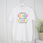 Personalised Father's Day Adult T-Shirt-Wild Kids