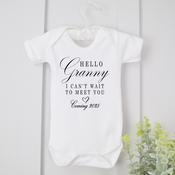 Personalised Announcing Arrival Vest-Can't Wait To Meet You image