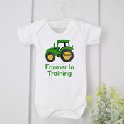 Personalised Baby Vest- Farmer In Training image