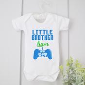 Personalised Little Brother Vest - Level Up Gamer Little Brother