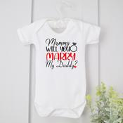 Personalised Baby Vest-Will You Marry My Daddy (Ring) image