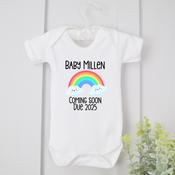 Personalised Announcing Arrival Vest-Rainbow image