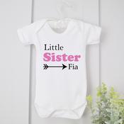 Personalised Little Sister Vest-Arrow