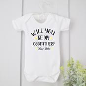 Personalised Godparent Vest - Will You Be My Godparent Yellow Star