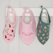 Personalised Billy's Bib Bundles-Green&amp;amp; Pink Woodland image
