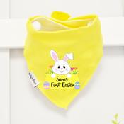 Personalised Easter Yellow Billy's Bib-Easter Bunny Banner