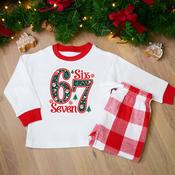 Personalised Kids Christmas Pyjamas-6 7