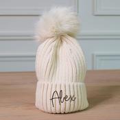 Nova Knit Beige Hat -INFANTS (NB-12M) You Choose The Thread Colour