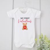 Personalised Valentines Vest-Teddy 1st Valentines image