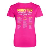 Munster U-14 Hockey League 25/26 T- Shirt Pink