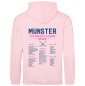 Munster U-14  Hockey League Pink hoodie 25/26