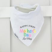 Personalised Mother's Day Billy's Bib-First Mother's Day Colourful