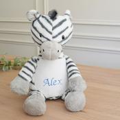 Personalised Embroidered Teddy-Zebra image