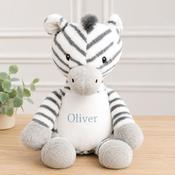 Personalised Embroidered Teddy-Zebra image