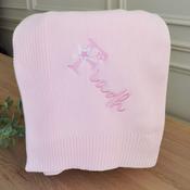 Bloom Knit Pink Blanket-Personalised image
