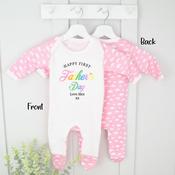 Personalised Father's Day Baby Grow-Multicoloured (Multiple Colours) image