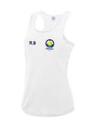 Monkstown Tennis Club White Ladies Vest Top