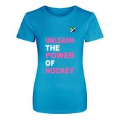 Unleash the Power of Hockey T-Shirt Saphire Blue image