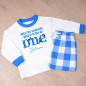 Personalised Kids Pyjamas-When I Wake Superhero (Blue) image