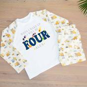 Personalised Kids Pyjamas-When I Wake Space (Blue) image