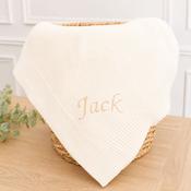 Knit Beige Blanket-Personalised image