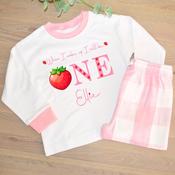 Personalised Kids Pyjamas-When I Wake Strawberry (Pink) image