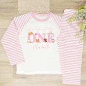 Personalised Kids Pyjamas-When I Wake Sweets (Pink) image