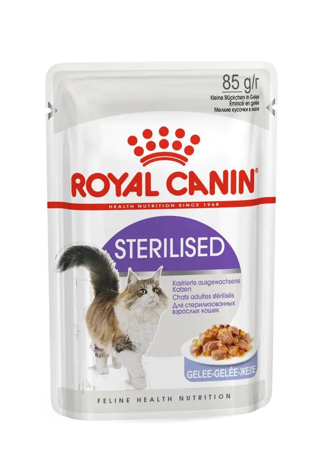 Royal Canin Sterilised Cat Food in Jelly 85g - Weight Maintenance, Health Nutrition, Sterilised, 85g x12